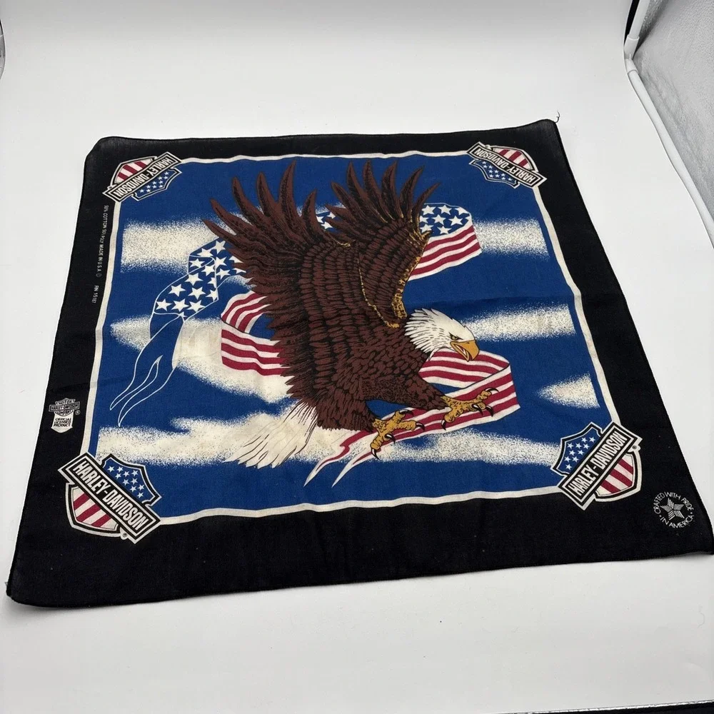 Vintage‎ Harley Davidson Bandana Official Licensed Product Flying Eagle Biker